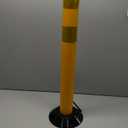 Delineator Post, Yellow, 36" H x 3" Dia., Plastic Base, Polyurethane Delineator, No Retroreflective Collar, 3.5 lb,