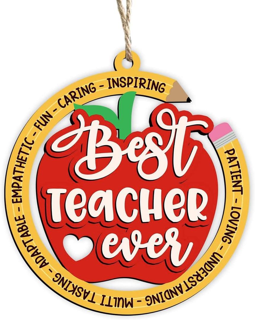 2026 Teacher Appreciation Gifts - Christmas Teacher Gifts for Women, Pre-K Kindergarten Daycare Teacher Thank You Gift, Hanging Decor for Christmas Tree Decorations