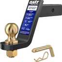 Orion Motor Tech Trailer Hitch Ball Mount, for 2" Receiver with 2" Ball 6" Drop 8000 lb. Towing Capacity, Heavy-Duty Tow Hitch Reversible Ball Hitch for Truck Boat RV Cargo with Hitch Pin & Clip