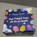 24 Pack Prefilled Easter Eggs with Toys Inside, Easter Basket Stuffers with Pop Fidget Toys Bulk Party Favors, 3D Stress Ball Toys, Egg Fillers, Classroom Prizes Stocking Stuffers for Adults Toddler