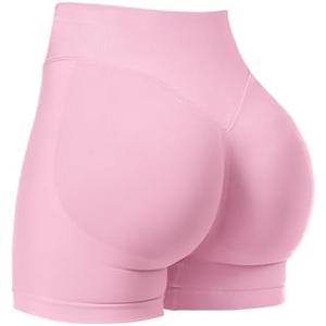 VOYJOY Women Workout Impact Shorts 3.6"/ 4.5"/ 6" Scrunch Butt Lifting Gym Seamless Booty Biker Shorts Size S