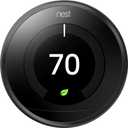 Google Nest Learning Thermostat 3rd Generation, Compatible with Alexa - Black