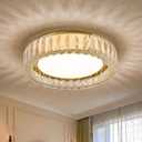 15 Inch Gold Dimmable Crystal LED Flush Mount Ceiling Light
36W, 5CCT, 3000K-6000K Chandelier Modern Round Luxury Light Fixtures for Living Room, Kitchen, Hallway, Bedroom