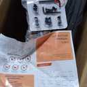 DUMOS 26 Inch Counter Height Bar Stools Set of 2, Modern Faux Leather High Barstools with Back and Metal Leg, Bar Chairs for Kitchen Island, Elegant Brown