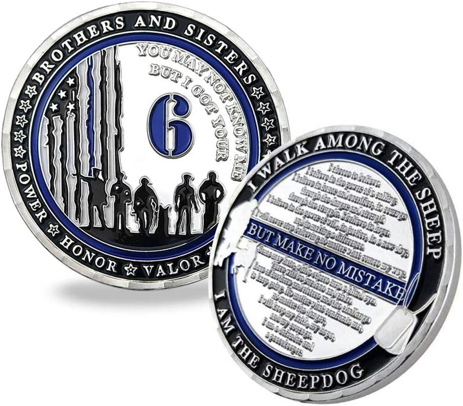 Police Challenge Coins Police k9 Military Law Enforcement Challenge Coin Thin Blue Line Police Officer Souvenir Gift- I Got Your Six