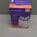 Lansinoh Anti-Colic Baby Bottles for Breastfeeding Babies, 11 Ounces, 4 Count, with 4 Fast Flow Nipples, Size F