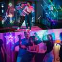 U`King Party Lights RGB Stage Lighting Beam Animation 3D Laser Lights Patterns with DMX512 Sound Activated Remote Control for Festival Bar Nightclub Wedding Live Show Church