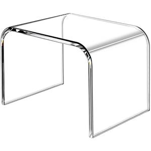 Kids' Step Stool 9'' Acrylic Transparent Step Stools Strong Load 250 Lbs One Step Stool for Bedroom Kitchen Bathroom (1, Standard Stool) (M-9'' Tall Standard Stool)