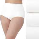 Bali Women's Skimp Skamp Underwear Brief Pack, Full Coverage Underwear for Women, No Panty Lines Panties, 3-Pack ,Size 2XL