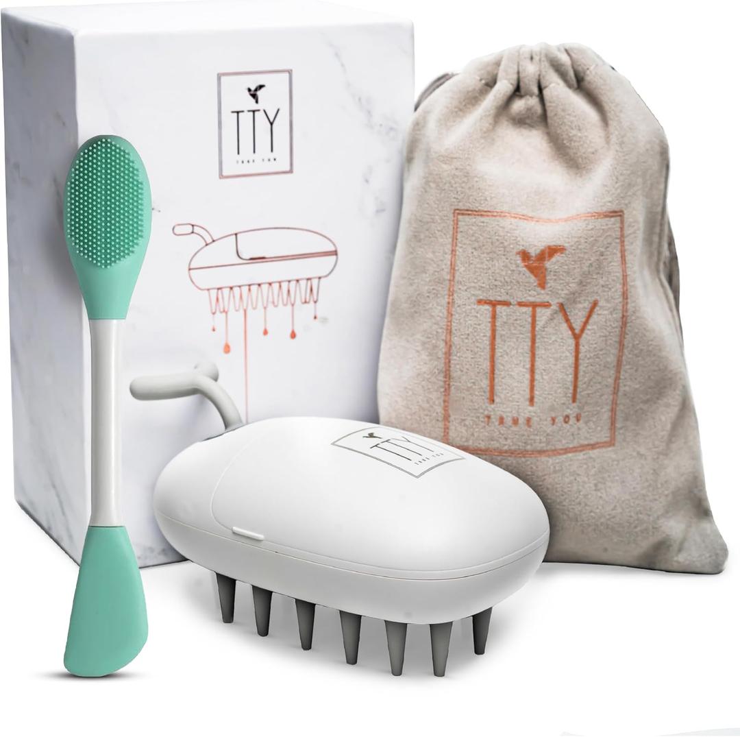 Hair Oiling Applicator TTY, Hair Oil Applicator for Serums and Oils, Scalp Applicator Comb, Exfoliator Brush for Scalp Massage, Stimulates Hair Growth, Anti-Dandruff, with Travel Case