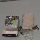 Yellow Mountain Imports 60 Pieces Translucent Chinese Checkers Glass Marbles with Petal Design - 16 Millimeters