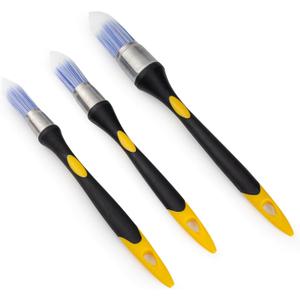 Mister Rui Trim Brush Set, 3 Pcs Paint Brushes for Painting Walls, Trim Paint Brush, Small Paint Brush, Small Brushes for Painting, 5/8, 3/4 and 1