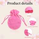 uxcell 10 Pcs Small Velvet Drawstring Pouches, 3.5" x 4.7" Flannel Calabash Shape Drawstring Jewelry Pouches Velvet Jewelry Bags for Wedding Birthday Party Favors, Rose Red