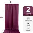 10ftx15ft Burgundy Backdrop Curtains for Parties, Wrinkle Free Polyester Burgundy Photo Backdrop Drapes 2 Panels 15 ft Long Back Drop Cloth for Wedding Birthday Photography Background Party