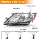 Headlight Assembly for 2007 2008 2009 Toyota Camry (USA Built) LE XLE CE