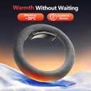 AUTOWEOL Wireless Heated Steering Wheel Cover, Cordless & Rechargeable Steering Wheel Warmer for Car, Fast Heating, Soft Grip, Fits 14.5"-15" Steering Wheels