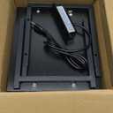 End Tables Set of 2 with Charging Station USB Ports, 3 Tier Tall Night Stand with Storage Shelves, Record Player Stand Narrow Side Table for Small Space Living Room Bedroom Office, Easy Assembly,Black