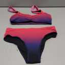 Beautikini Period Swimwear Two Piece Menstrual Leakproof Sporty Bikini Sets Bathing Suit Period Swimsuit for Teen Girls (X-Small, Pink Gradient)