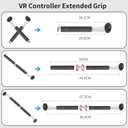 Hibloks 3 in 1 Handle Attachments Compatible with Meta Quest 3 / Oculus Quest 3S Controller, Beat Saber/Baseball/Golf Club/VR Gorilla Tag Long Arms Grips for Meta Quest 3/3S Accessories