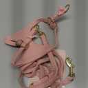 PUPTECK Dog Harness and Leash Set Small Sized, Lightweight Step-in Puppy Harness, Escape Proof No Pull Cute Pet Vest Harnesses, Pink XXS (XXS: Chest Girth 9.5"-11.5")