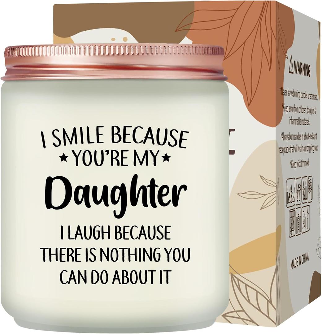 Maybeone Daughter Gifts from Mom Dad - Mothers Day Christmas Birthday Gifts for Daughters - Lavender Scented Candle