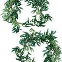 Homoyoyo Wedding Road Leading Vine 2pcs Artificial Willow Leaves Decor for Rattan Wall Art