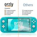 Orzly Screen Protector for Nintendo Switch Lite 2019 Model [4 Pack] Tempered Glass Screen Protectors. No Bubbles Easy Installation Anti Scratch Edition
