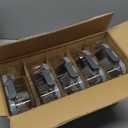 KOMUEE Glass Meal Prep Containers 3 Compartments, 5 Pack 36 oz, Glass Food Storage Containers with Lids, Airtight Lunch Bento Box, Portion Control, Freezer and Microwave Safe (Gray)