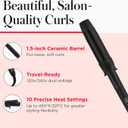 REVLON SmoothStay 1 1/2 Inch Curling Iron, Coconut Oil Infused Ceramic Curling Wand with Tourmaline Ionic Technology, Loose Soft Curls, Enhanced Shine, Reduced Frizz