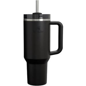 STANLEY Quencher H2.0 Tumbler with Handle and Straw 40 oz | Flowstate 3-Position Lid | Cup Holder Compatible for Travel | Insulated Stainless Steel Cup | BPA-Free | Black 2.0