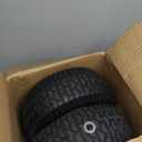 GICOOL 16x6.50-8 Riding Lawn Mower Rubber Tire and Wheel, 2 Pcs Replacement 16x6.5-8nhs Garden Tractor Lawnmower Tyre, Bearing Bore 3/4" & 5/8", 3"-4.5" Centered Hub