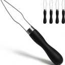 4pcs Button Hook Assist Device with Easy-Grip Handle for Shirts, Coats, Dresses - Ideal Button Aids for Arthritis & Limited Dexterity Black