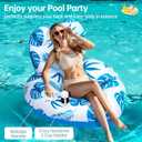 [2025 New Model] Inflatable Unibody Pool Lounger Float with Cup Holders and Handle, Ideal Pool Toys for Beach,Lakes, Rivers,Water Party Beach Vacation Essentials