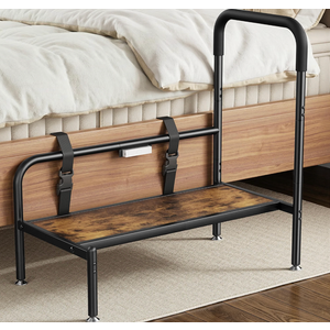Bed Step Stool for High Beds, Bedside Step Stool for Adults & Seniors with Safety Handle and Motion Sensor LED Light, Stable Step Assist for Elderly