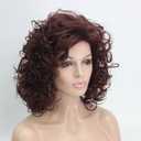 Lydell Short Soft Super Curly Layered Natural Movement Synthetic Wigs (33A Dark Auburn)