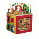 Battat - Activity Cube With Farm Theme - Educational Wooden Toys For Toddlers And Kids - 1 Year +, Red