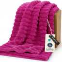 Bedsure GentleSoft Hot Pink Blanket for Couch - Cozy Soft Blankets for Women, Cute Small Throws for Girls, 50x60 Inches