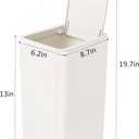 TIPGO Bathroom Trash Can with Lid, 10 Liter/ 2.6 Gallon Slim Garbage Can, Small Trash Bin Waste Basket with Pop-Up Lid for Kitchen, Bedroom, Living Room, Office (White)
