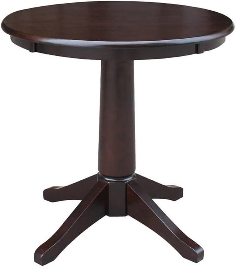 International Concepts 30" Round Top Pedestal Table-28.9" H, Rich Mocha, unspecified
