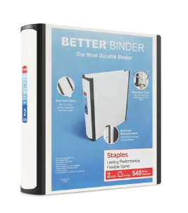 Staples 2 3-Ring Better Binder D-Ring White
