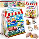 Activity Books for Toddlers 1-3, Montessori Felt Busy Book for Toddlers, Educational Sensory Toys for Baby 1+, Preschool Learning Busy Board, Color Sorting Toys for Boys and Girls Birthday Gifts
