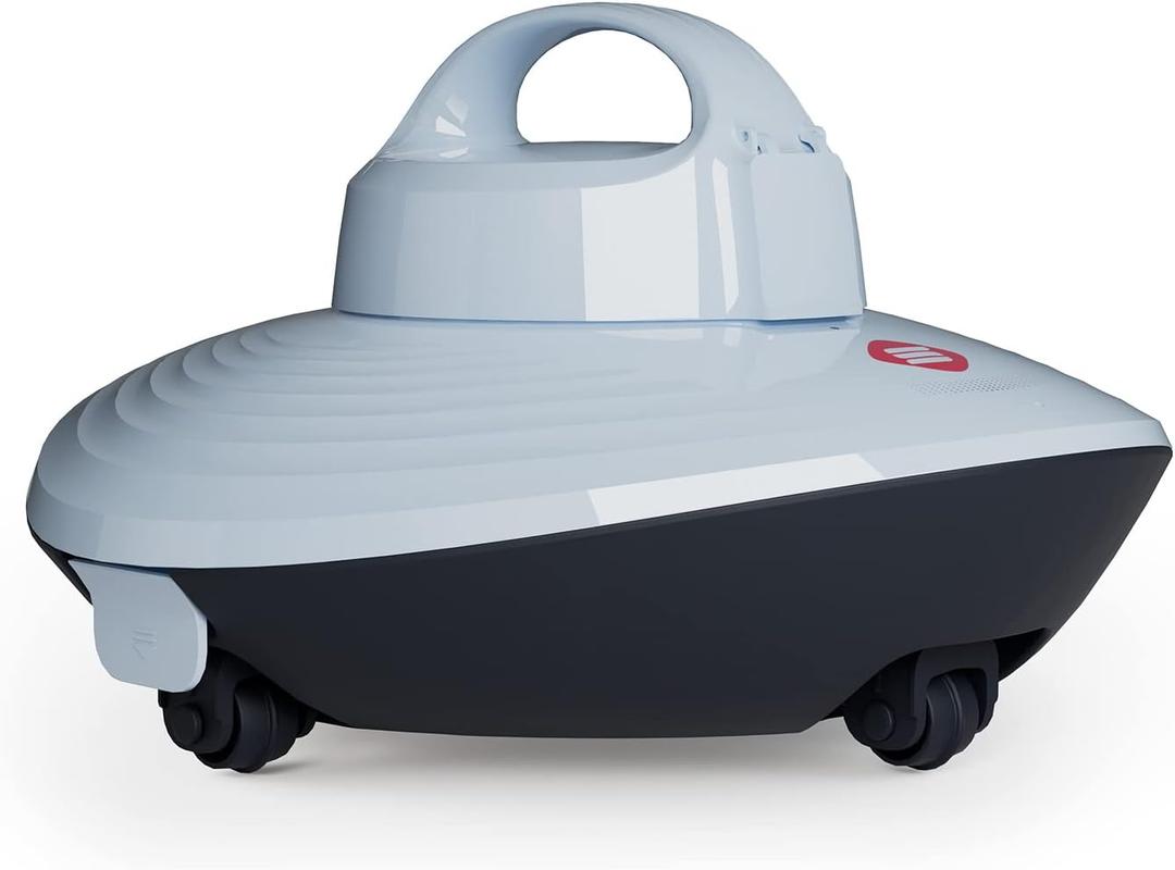 Hydrus Pool Vacuum for Above Ground Pools, Cordless Robotic Pool Cleaner, Automatic Rechargeable Pool Robot Lasts 90 Mins, Powerful Suction, Self-Parking, Ideal for Flat Swimming Pools up to 50Ft (Black)