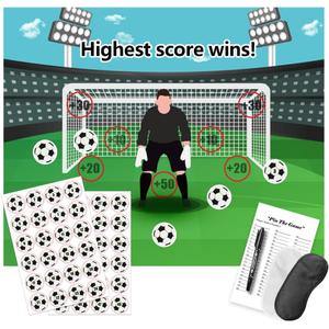 Soccer Birthday Party Games, Pin The Soccer on The Goal Kids Party Games for Boys Football Soccer Birthday Party Decorations Favors Supplies Classroom Activities for Boy