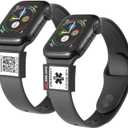 MYLUCKYTAG QR Code Medical ID Tag - Medical ID Bracelet Sleeve - Fits for Apple Watch Medical ID Band or Fitbit Medical ID Band - Medical Alert - Free Online Emergency Medical Profile