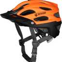 Mountain Bike Helmet,Adult Cycling Helmet with Camera Mount and Detachable Visor for Men Women Youth,Suggested Fit 55-61 Cm (orange)