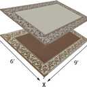 Stylish Camping Ming's Mark RD7 Stylish Camping Reversible Classical Patio Mat - 6' x 9', Brown/Beige