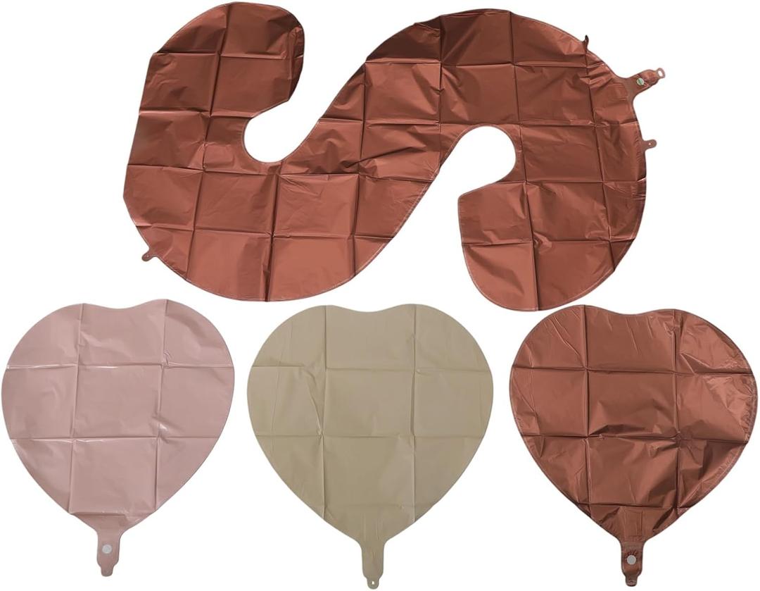 6pcs Cream Color Number Heart Foil Balloons 1 2 3 4 5 6 7 8 9 Happy Birthday Party Decorations Boy Girl Cream Color Number Balloon