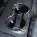 RT-TCZ Carbon Fiber Cup Holder Cover Frame Trim Interior Accessories Compatible with Ford Mustang 2015-2023
