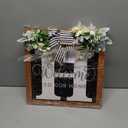 Ultra Large 14'' Last Name All Year Round Front Door Wreath with 26 Initial Letter Welcome Sign All Seasons Eucalyptus Garland and Bow Wreaths for Front Door Porch Farmhouse Decoration (H)