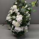  Artificial Flower Bouquet, Wedding Stage Table Decoration Artificial Flowers, Wedding Aisle Runner Chair Decorations for Flower Arrangement(White)